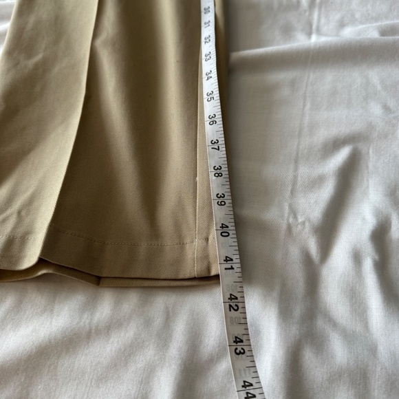Haggar Mens Chino Casual Dress Pant Beige/Tan Size Tag: 36x30 Flat Front Trouser - Picture 12 of 13